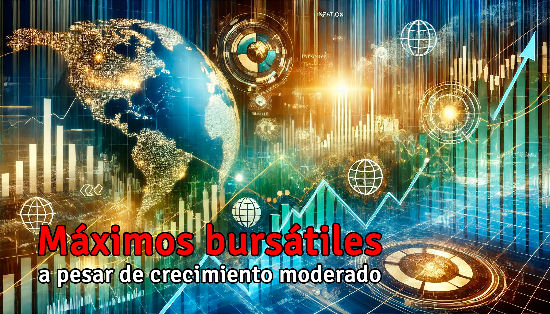 Máximos bursátiles a pesar de crecimiento moderado