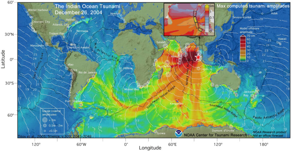 Cisne negro - Mapa del tsunami de 2004