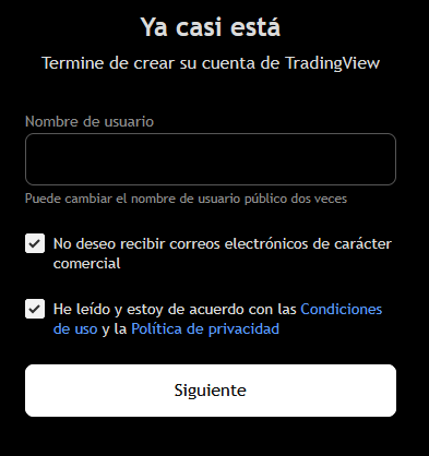 TradingView - Formulario