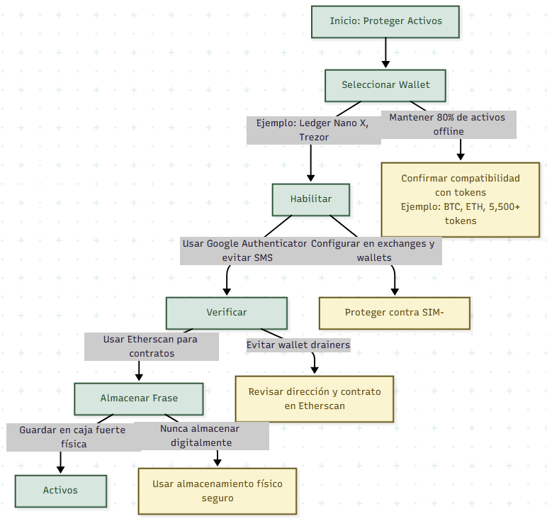 Diagrama de flujo que detalla el proceso de seguridad
