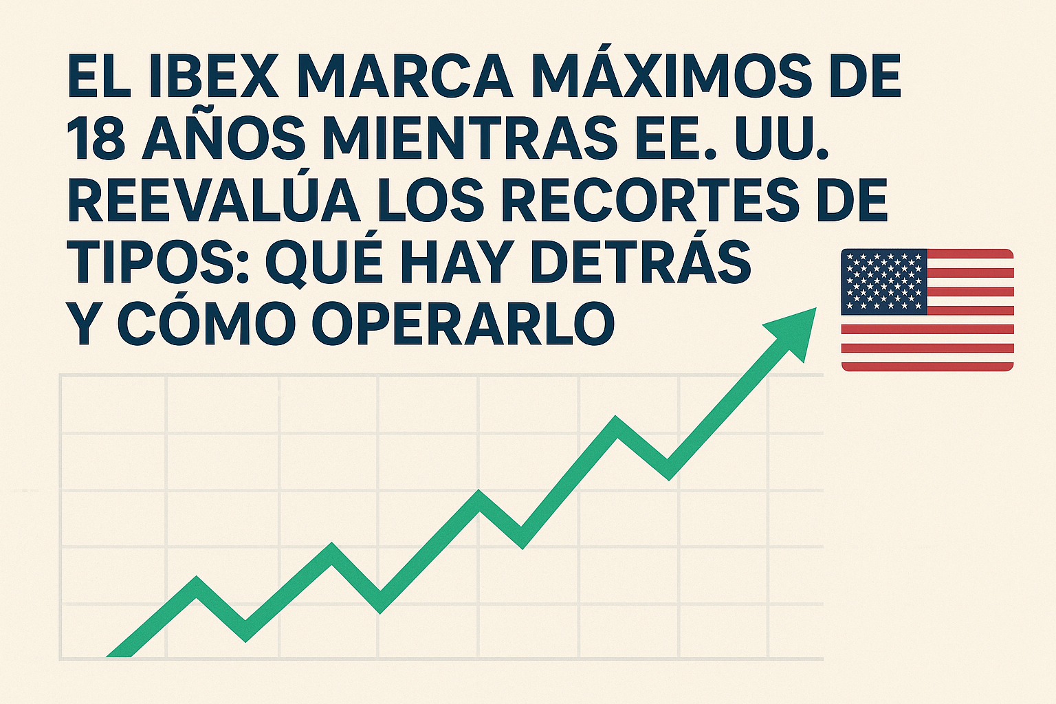 El Ibex marca máximos de 18 años mientras EE. UU. reevalúa los recortes de tipos: qué hay detrás y cómo operarlo