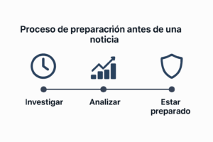 Proceso de preparación antes de una noticia