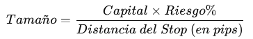 Fórmula Tamaño