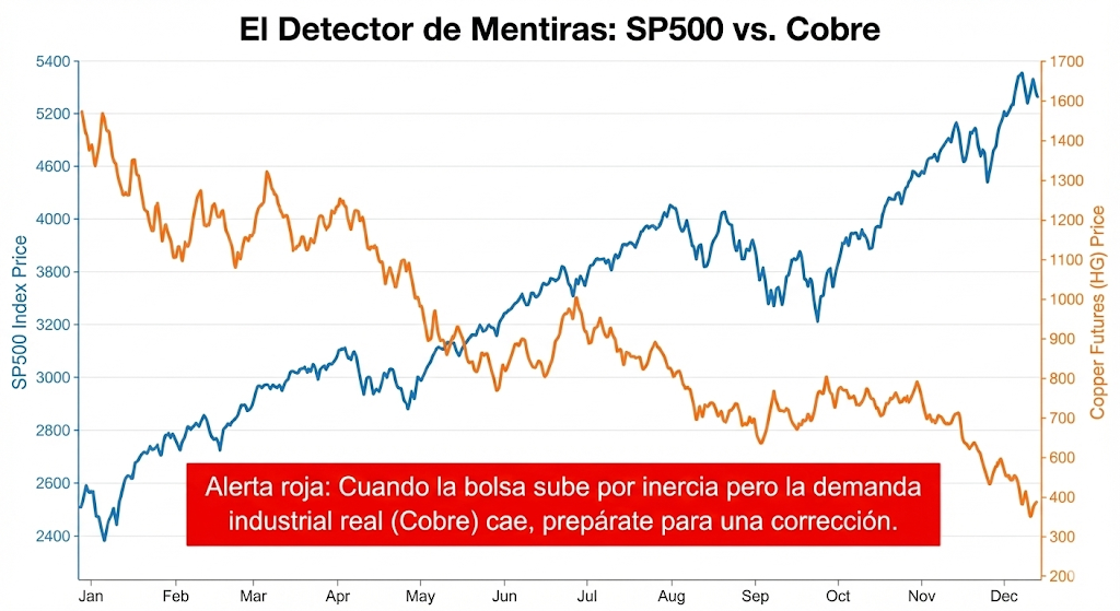 El detector de mentiras: SP500 vs Cobre