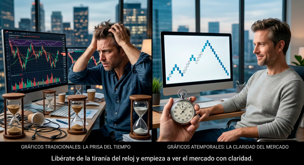 Libérate de la tiranía del reloj y empieza a ver el mercado con claridad.