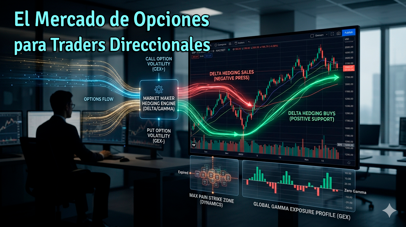 El Mercado de Opciones para Traders Direccionales: GEX y Market Makers