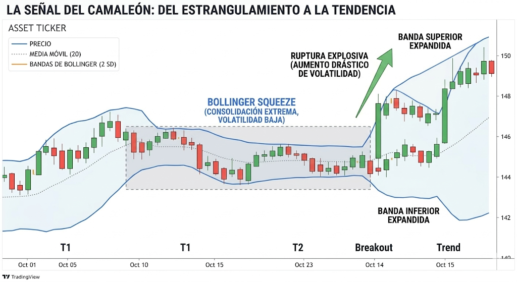 Gráfico: La señal del camaleón - Del estrangulamiento a la tendencia