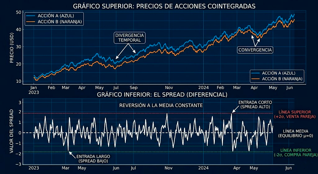 Precio de acciones cointegradas