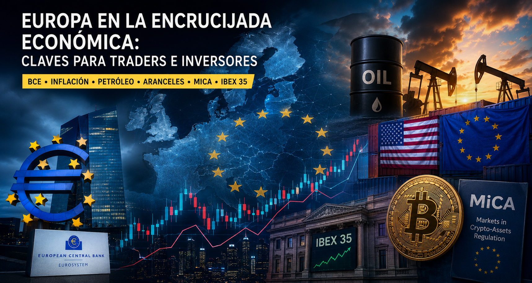 Europa entra en una fase crítica para los traders: inflación, BCE, petróleo y regulación sacuden los mercados